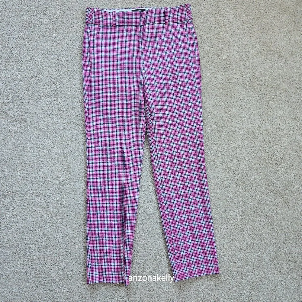 J. Crew Cameron Pant Pink Plaid Size 2